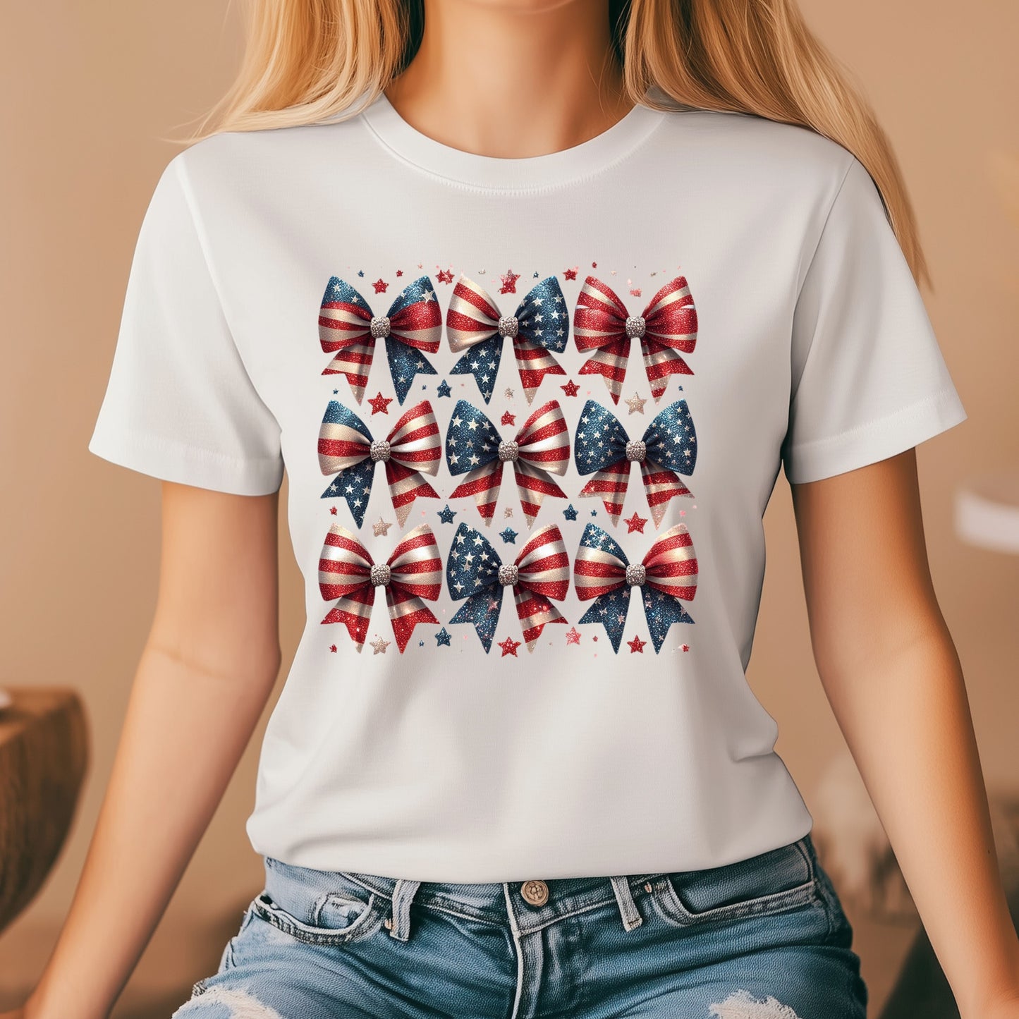 USA Bow T-Shirt Memorial day/labor day/4th of July